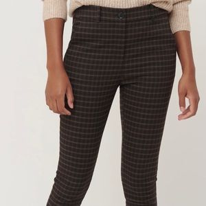 🍁🍂LOFT Black and Brown Plaid Skinny Pants